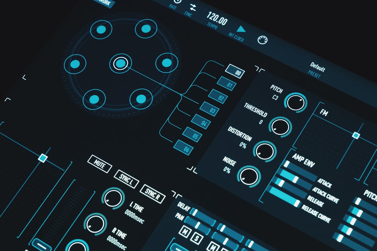 about-02 A high-tech digital interface showcasing control parameters and futuristic data visualization.